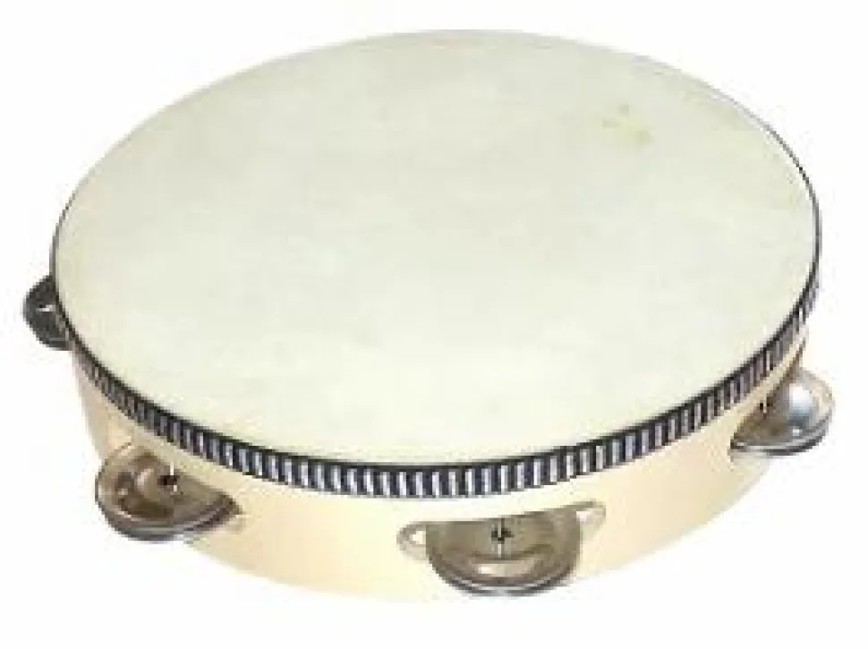 Tamburin m. skind 15cm
