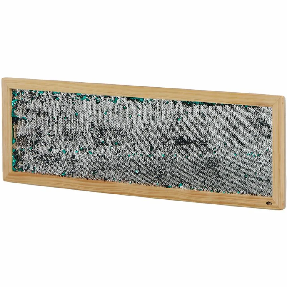 Vægpanel m. pailletter - Grøn/Sølv, 1 stk